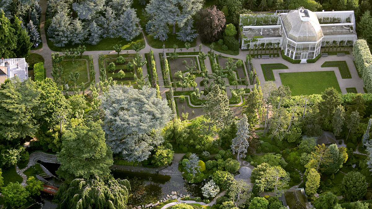 Le jardin français vu de haut