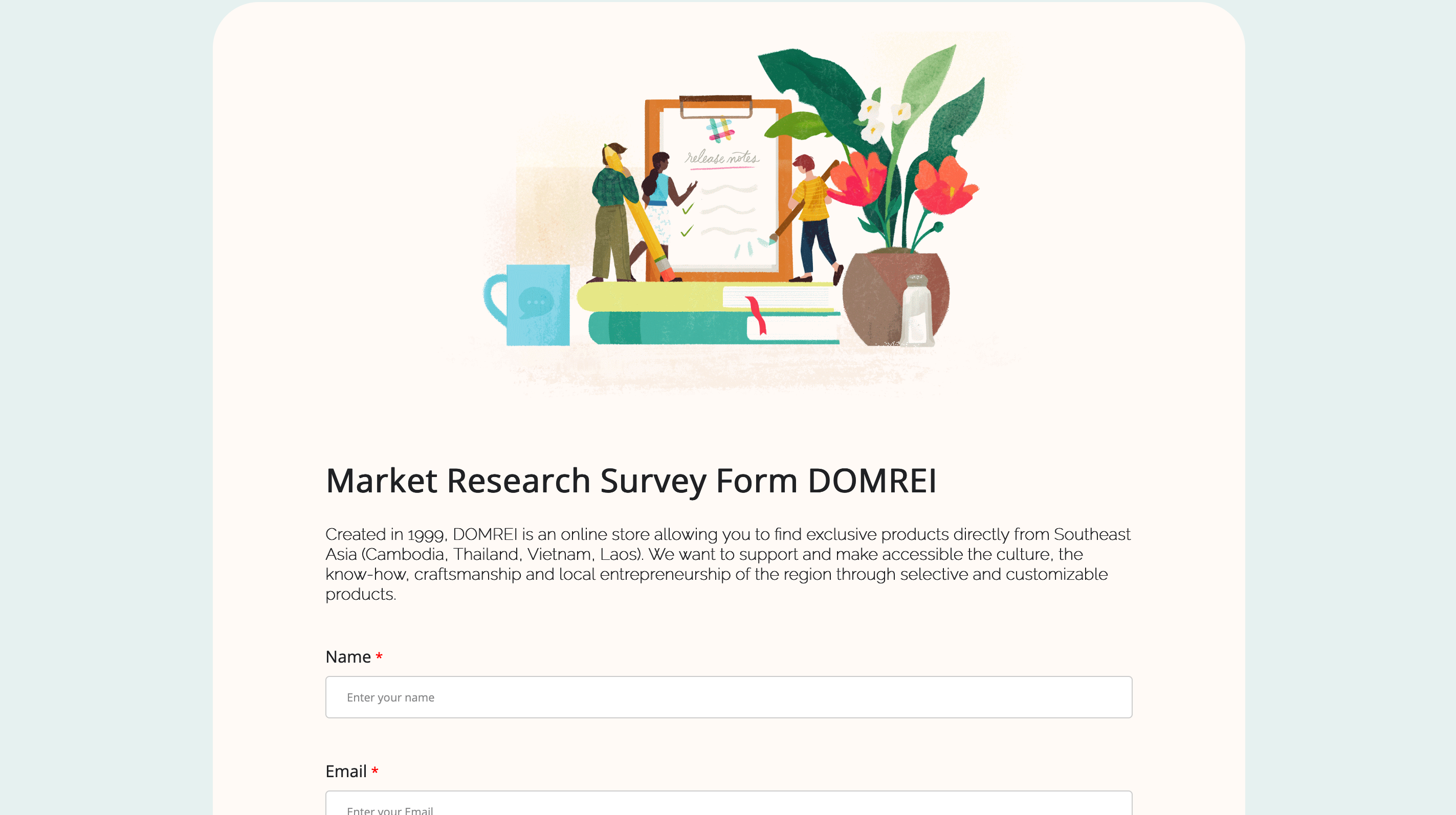 Market Research Survey Form